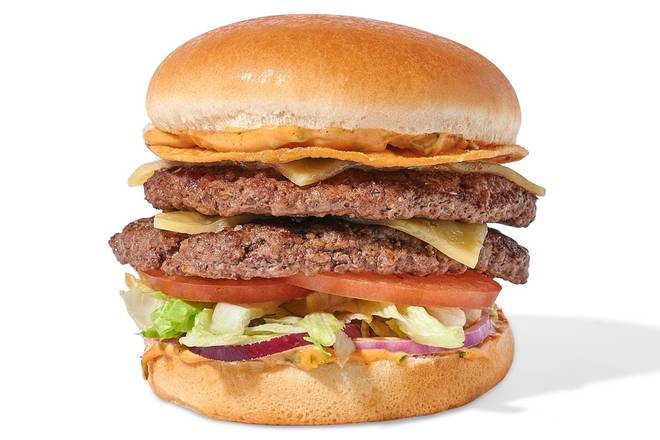 1/2 lb. Tostada Cheeseburger