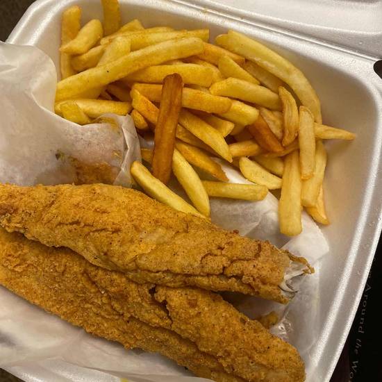 2pc Whiting + 6pc Wings Serve with Fries and Drink