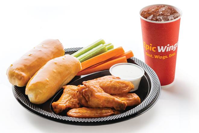 5 pc Chicken Wings Combo Meal