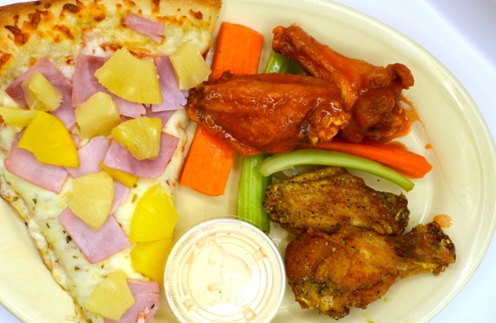 #7 30 WINGS & LARGE PIZZA