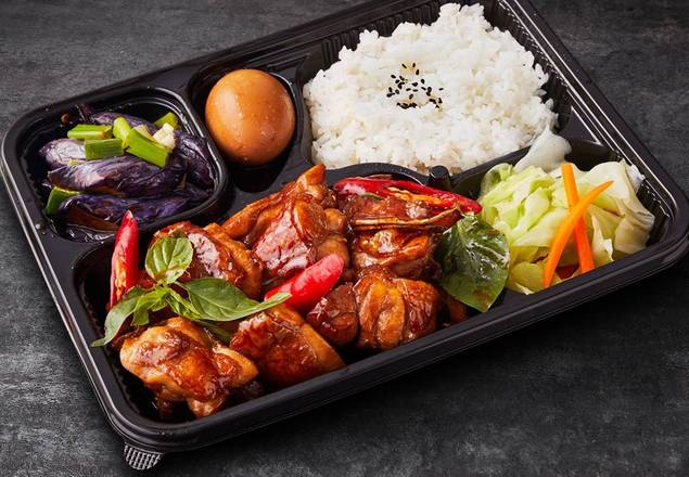 B7三æ¯é›žé£¯Basil Teriyaki Chicken Rice Plate