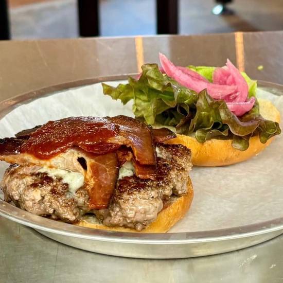 Bacon, Blue, and BBQ Burger