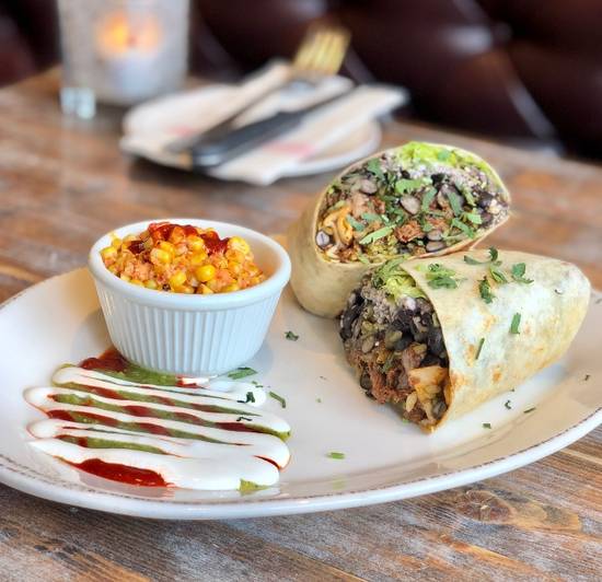 Birria Burrito w/ Esquites.