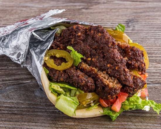 Chapli Kabob Sandwich (100% ground beef)