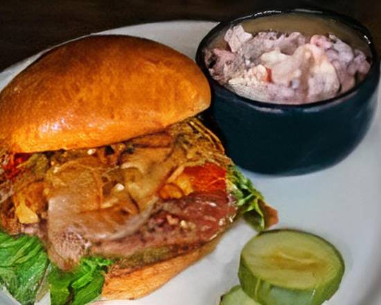 Green Chile Bison Burger