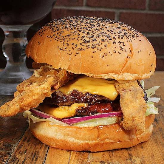 Kickin' Chicken Fried Bacon Burger