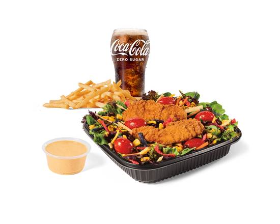 Large Southwest Salad w/ Crispy Chicken Combo