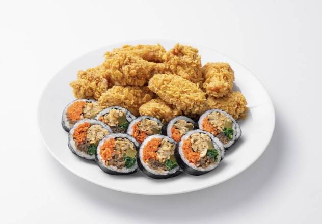 P5. Fried Chicken & Kimbap