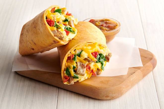 Sausage, Egg & Cheddar Breakfast Wrap