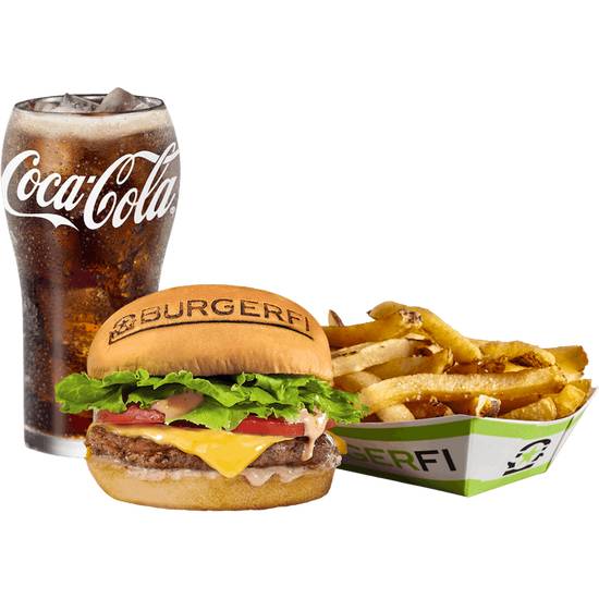 SINGLE CHEESEBURGER + FRIES + DRINK