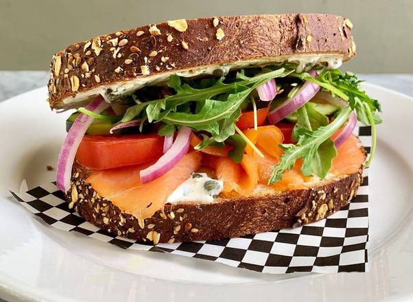 Smoked Salmon Club Sandwich
