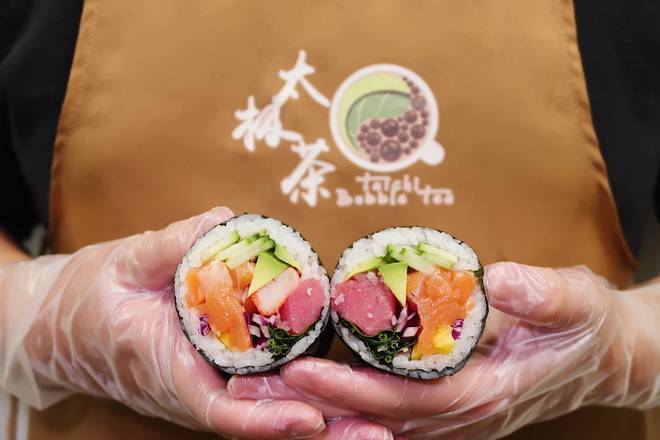 Sushi Burrito 1 Protein (Pay extra dollar get a small drink)
