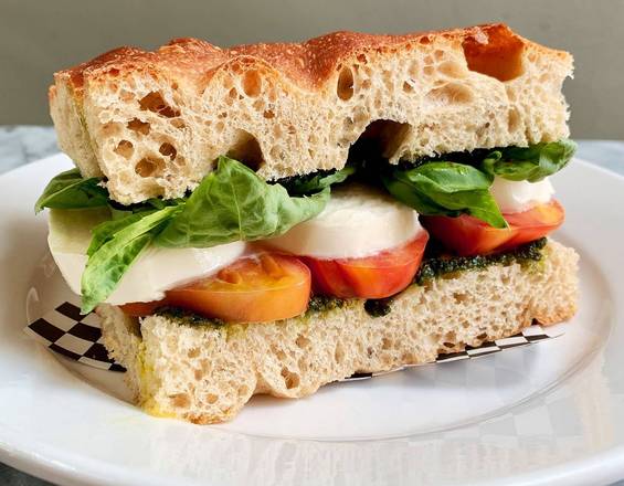 Tomato, Basil + Mozzarella Sandwich