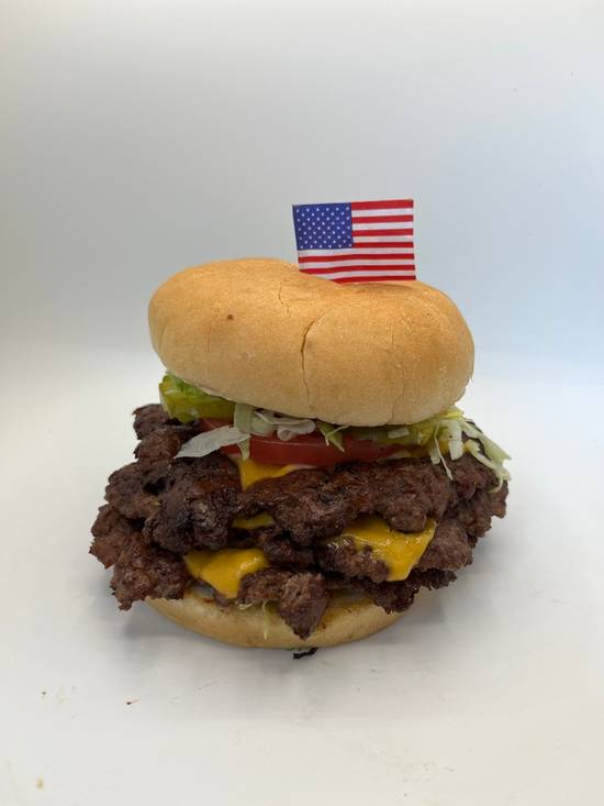 Triple cheeseburger