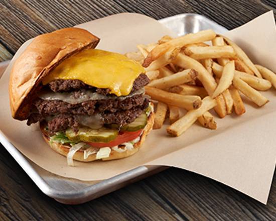 Triple Play Cheeseburger