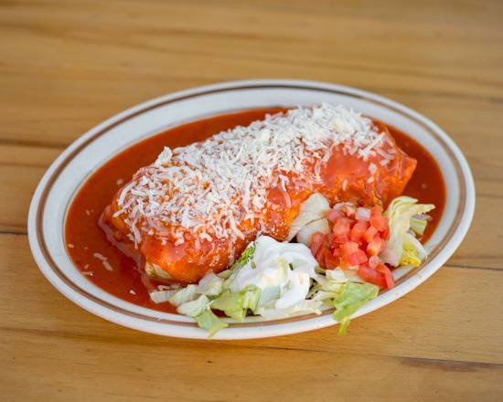 Wet Burrito with Red Sauce